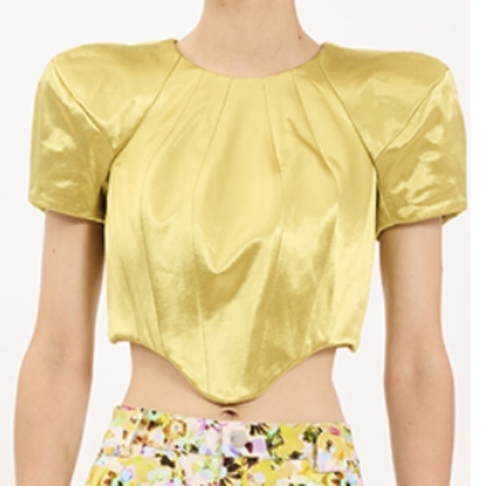Collina Strada Cropped Ava Corset Top Small